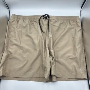 Reel Legends Men's Tan Drawstring Swimming Trunk Shorts Size 40‎